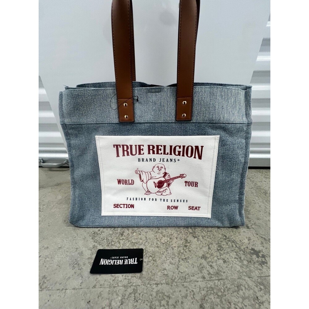 True Religion Large Denim Tote Bag